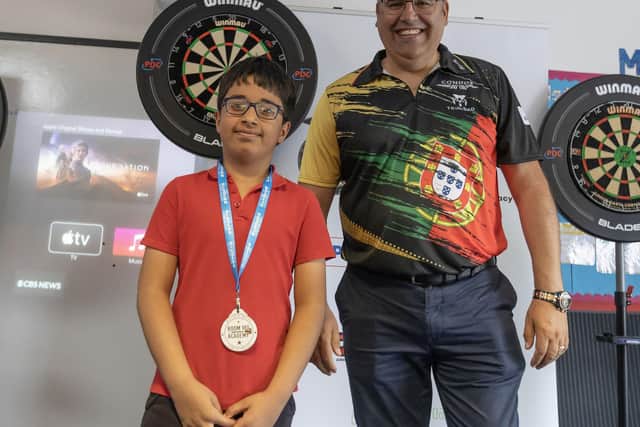 Jose de Sousa was one of the players at Farington's Lever House Primary School as part of Bullseye Maths Picture: Taylor Lanning/PDC