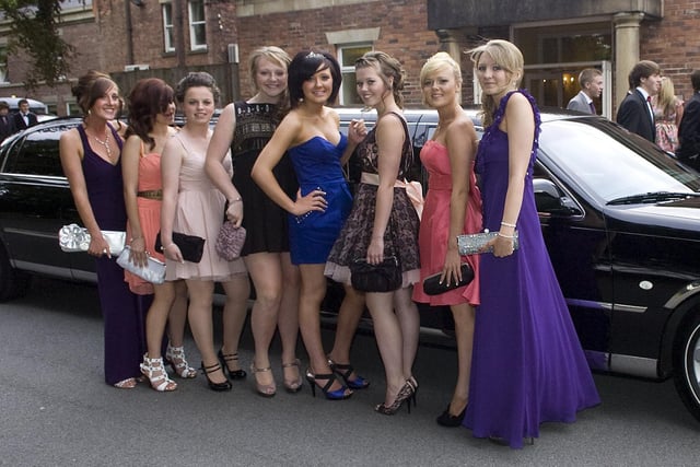 More stunning gowns for Lauren Dawson, Danielle Jolley, Eleanor Vials, Gabrielle Critchley, Lauren Hilton,  Ellie Sime, Lucy Hothersall, and Jessica Clemance, as they step out of their limo at the 2010 Penwortham Priory Sports and Technology College prom at Farington Lodge