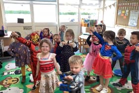 Reception class pupils from Whitefield Primary School, Penwortham