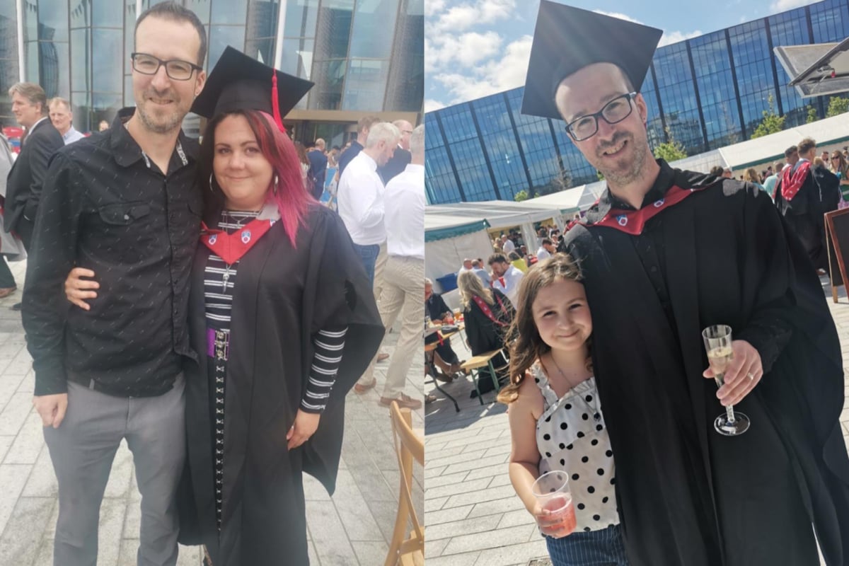 Double success for Leyland couple who completed their UCLan degrees whilst juggling parenting and home schooling