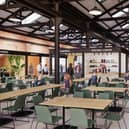 Artist impressions of what the interior of the newly refurbished market space as part of the proposed newly developed Leyland Town Centre will look like