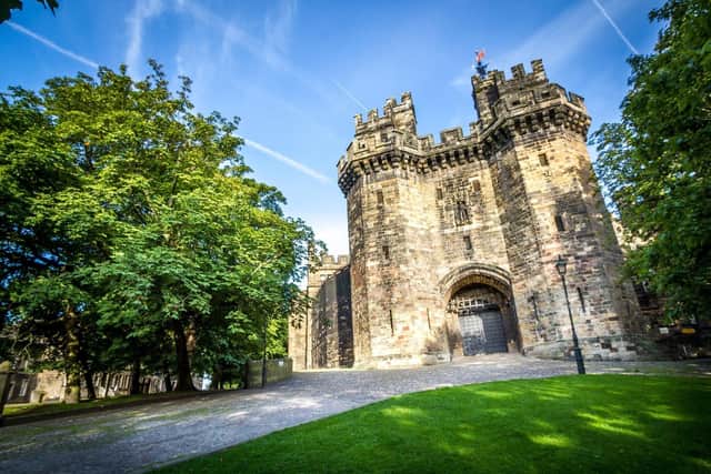 The Castle, one of Lancaster’s magnificent landmarks. Photograph reproduced by kind permission of the Duchy of Lancaster