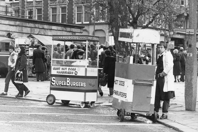 A fast food war broke out between rival stall holders on Preston's Flag Market in 1980