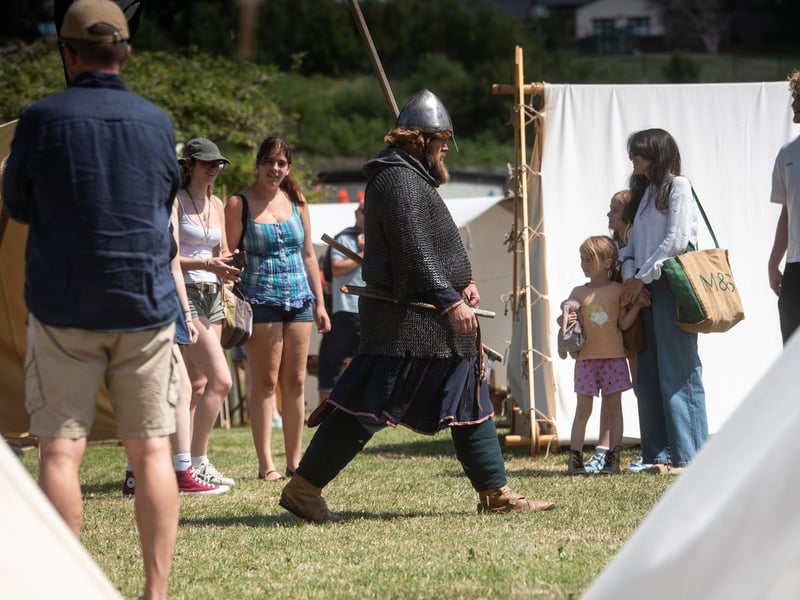 Heysham Viking Festival 2026 - chainmail was worn even in the hot weather.