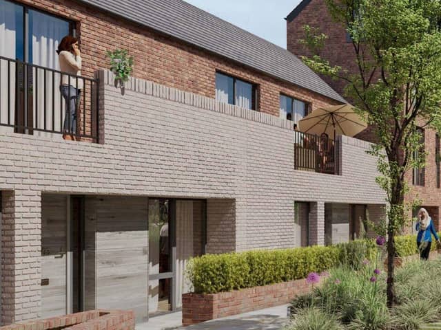 The development will include townhouses and apartments (image: DK-Architects via Preston City Council planning portal)