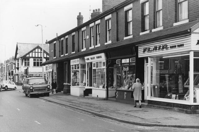 This image of Lane Ends was also taken in 1976 and shows off some of the very different shops that lined the area