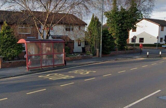 There are changes coming to four existing bus stops on Station Road, including new wooden shelters (image: Google)