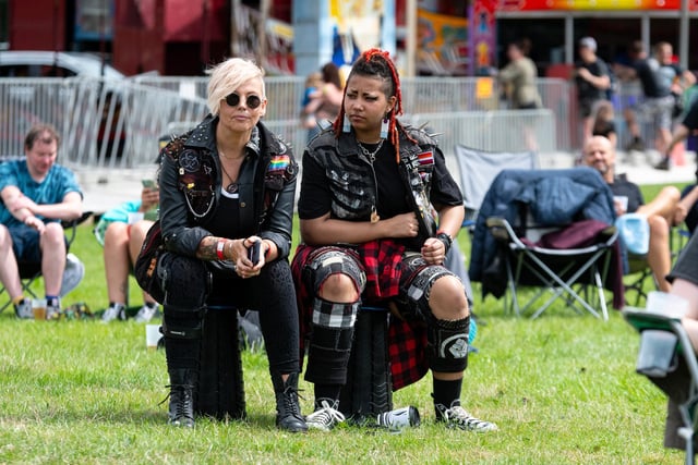 A pair of festival-goers.