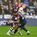 Preston North End's Ali McCann battles with West Bromwich Albion's Alex Mowat

Photographer Dave Howarth/CameraSport