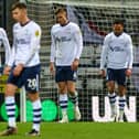 Preston North End players react to conceding