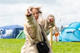 First festival-goers arrive at "the UK's most eccentric and exuberant festival".