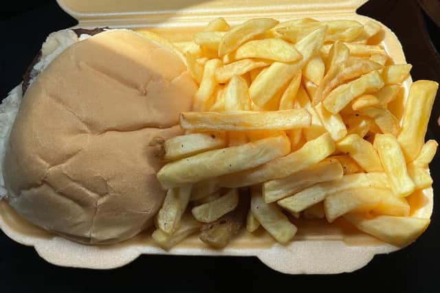 Surf N Turf's cheeseburger and chips, what did readers say to Catherine's review.