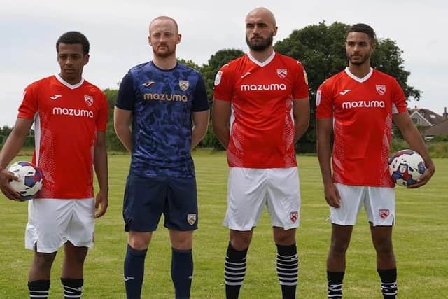 Morecambe's new home and away kits for the 2022/23 season Picture: Morecambe FC