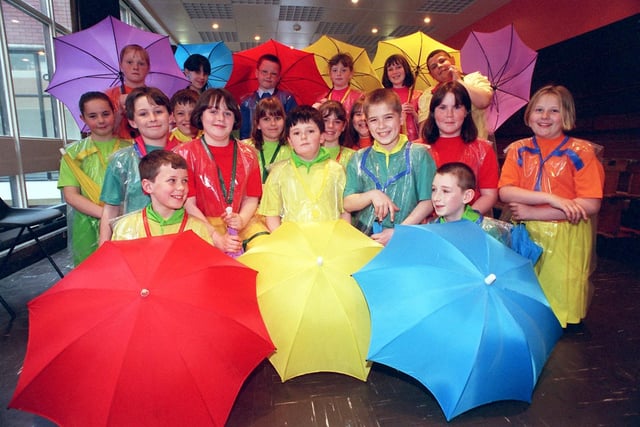 Singing in the rain was performed by Brookfield County Primary School during Preston Schools Music Festival