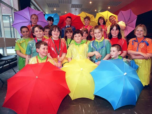 Singing in the rain was performed by Brookfield County Primary School during Preston Schools Music Festival