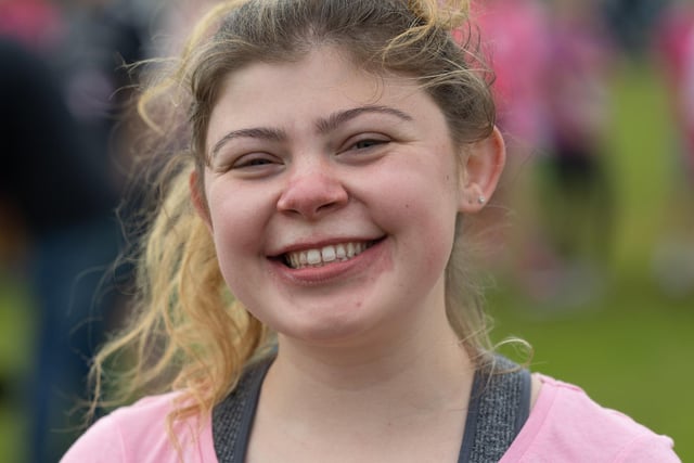 Taking part in Race for Life at Preston's Moor Park left Molly Hergest smiling