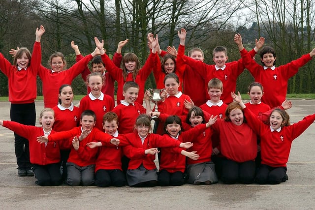 The choir members from Howick CE Primary School who won the primary section of Penwortham Music Festival