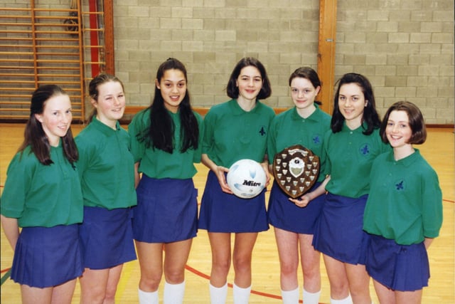 October 1995

The under 15 netball aces of All Hallows RC High School,Penwortham,who have become Lancashire school champions for the second year running.
From left
Sarah McCann,Jane Potter,Sarah McPheer,Annette Clarkson,Charlotte Maher,Helen Eastham and Anne Louise Barden.