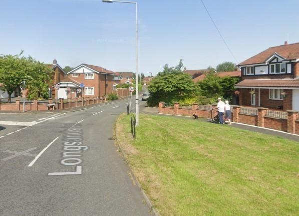 Longsands recorded 2 vehicle crimes in March 2023: =213th highest in North West