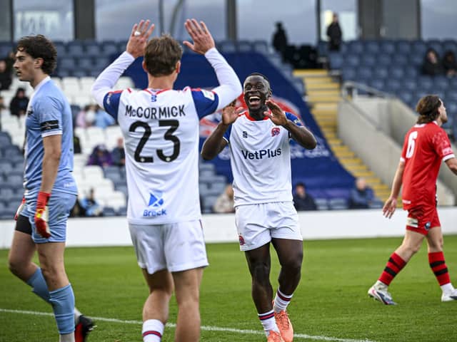 Luke McCormick and Cedric Main celebrate (photo: Steve McLellan)