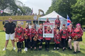 Blackburn Hawks cheerleaders at Towneley Park