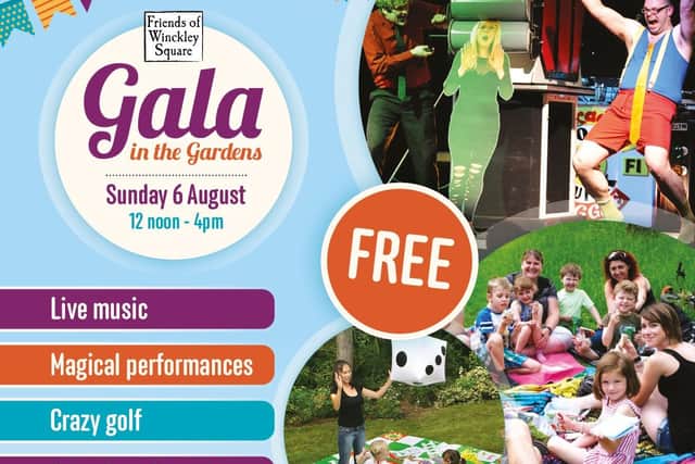 Gala in the Gardens is happening on Sunday 6th August from 12noon - and it's free