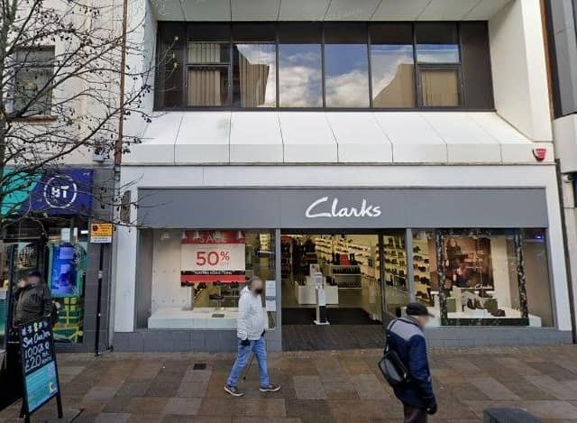 The Clarks shop in Fishergate, Preston. Image from Google