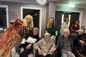 Initiate Theatre actors with Pear Tree House residents.