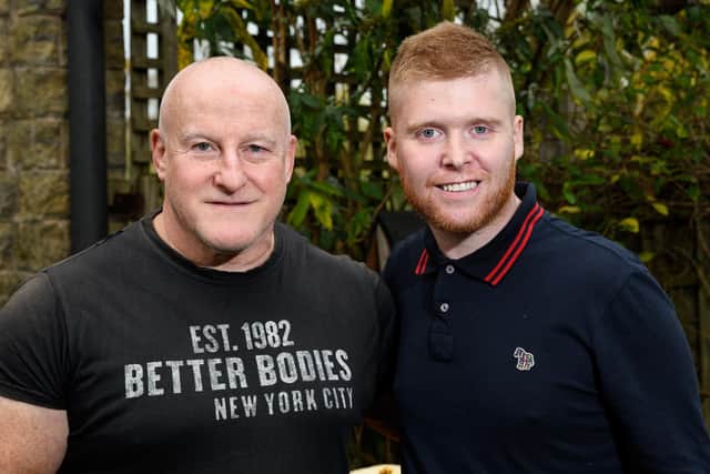David O'Byrne (left) from Chorley is helping Elliott Simpson, 26, from Blackburn who has been diagnosed with cancer, by putting on a martial arts show in Bolton to raise funds for his treatment