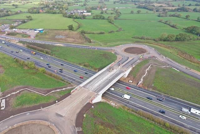 The latest bird's eye view of the new M55 junction 2 which is due to open in Spring 2023