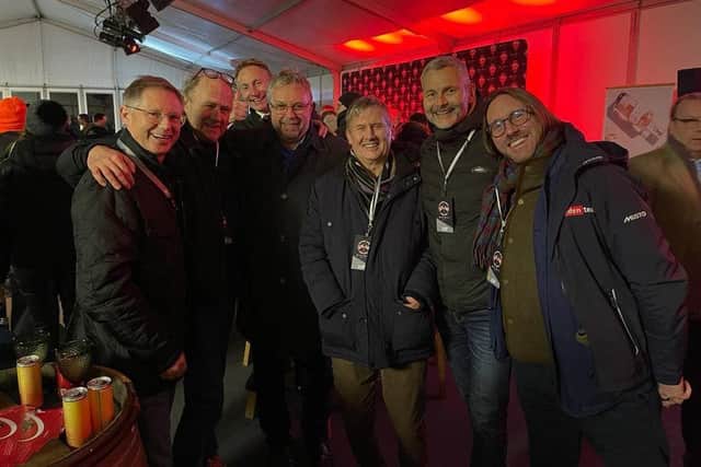 David Morris MP with the Eden team and Eden Project Cornwall MP Steve Double at the launch of the UK Orbital Satellite.