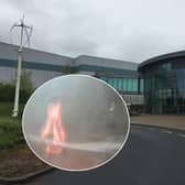 A fire at Farington Waste Recovery Park in Leyland was caused by a rechargeable battery (Credit: Lancashire County Council)