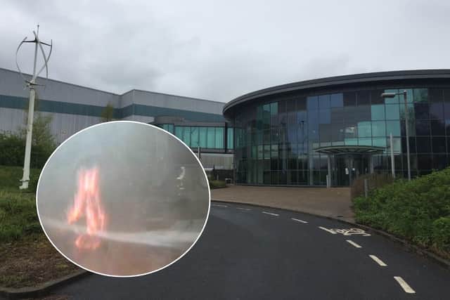 A fire at Farington Waste Recovery Park in Leyland was caused by a rechargeable battery (Credit: Lancashire County Council)