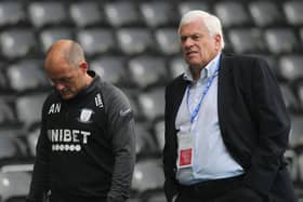 Peter Ridsdale with former Preston North End manager Alex Neil in September 2020