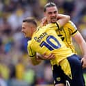Ciaron Brown celebrates Billy Bodin 