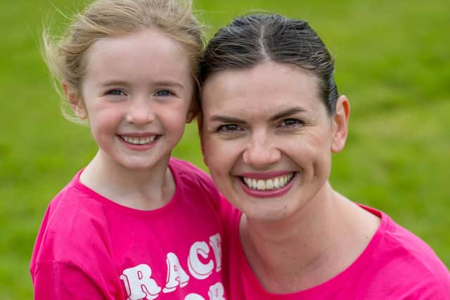 Rachael and Sophie Bedford-Chowns at Race for Life in Preston's Moor Park in June 2022