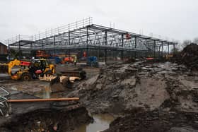 Photo Neil Cross; The new Aldi at Tarleton under construction
