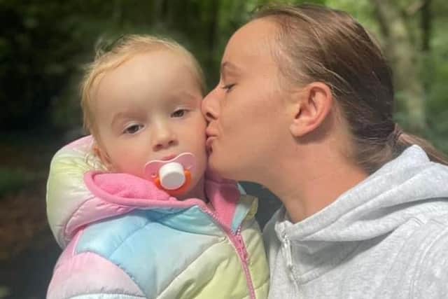 Rebecca Murphy, 29, from Preston, pictured with her daughter Harper Louise Murphy, 4, who is severely autistic and due to attend school in September claims she has been let down by Lancashire County Council over the school position