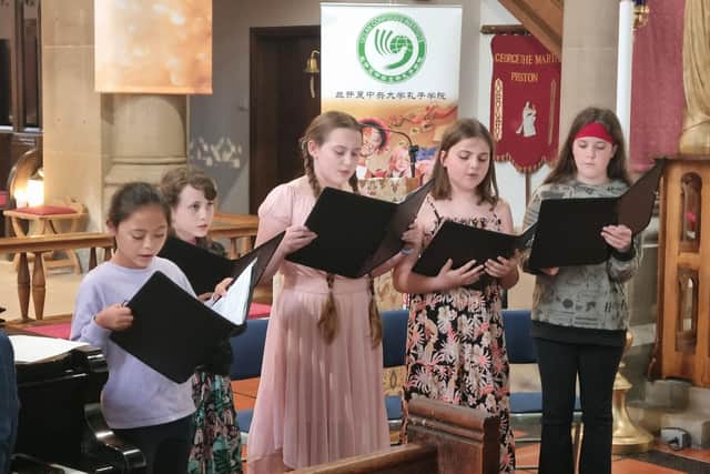 St. Johns Church Girls Choir performing at the Preston Arts Festival 2022.