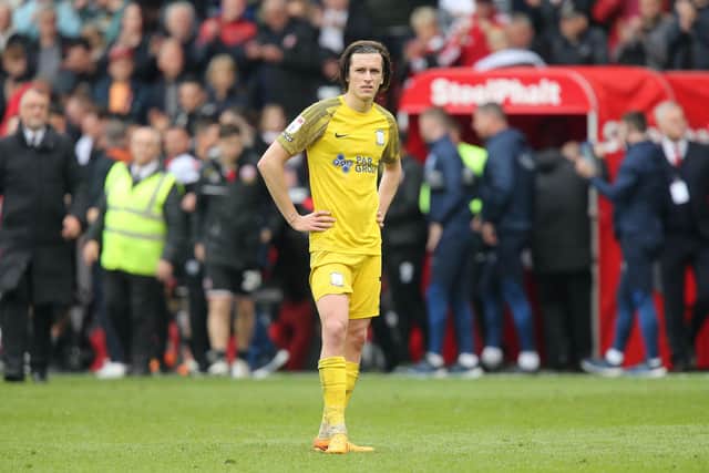 Preston North End's Alvaro Fernandez is dejected at the final whistle at Bramall Lane