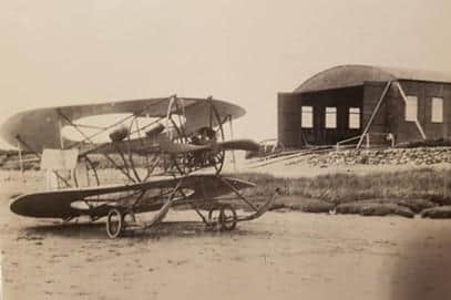 The Kitchen's Annular Biplane was built in a hangar next to Middleton Sands between Heysham and Sunderland Point.
