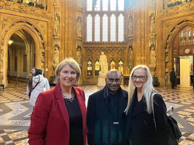 Katherine with Professor Nihal Gurusinghe and his wife Vicky