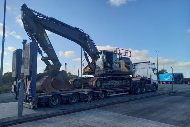 This abnormal load was stopped on the M6.
It was found to be 34 per cent overweight on the second axle and moving a day ahead of the agreed movement order. There were also various other offences such as an incorrect STGO board and ineffective markers.
The vehicle was immobilised.