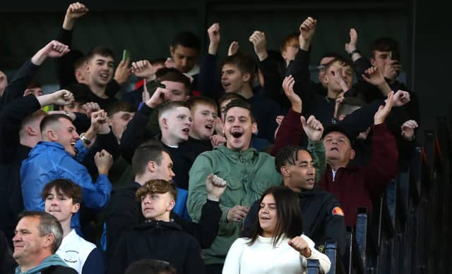 Preston North End fans at Norwich City.