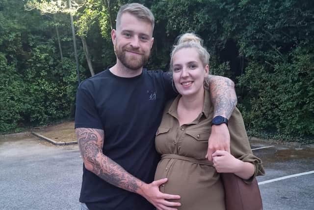 Abi Naylor and Ross Naylor during the pregnancy.