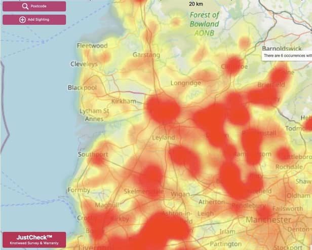 Environet has analysed data from its online Japanese knotweed heat map, populated with over 58,000 known infestations of the invasive plant across the country, to reveal the 2023 hotspots for Lancashire