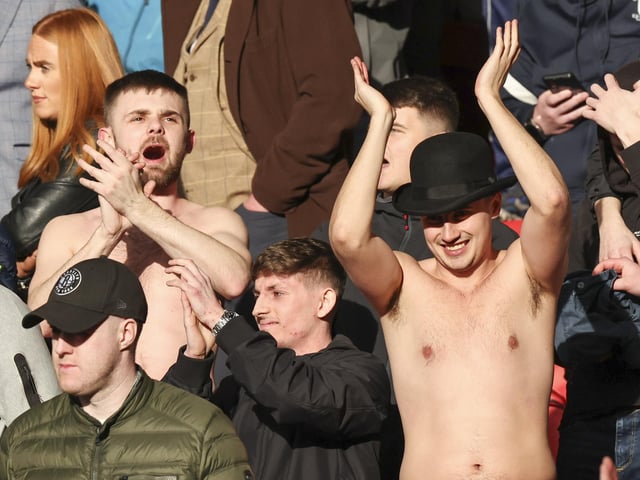PNE fans at Middlesbrough