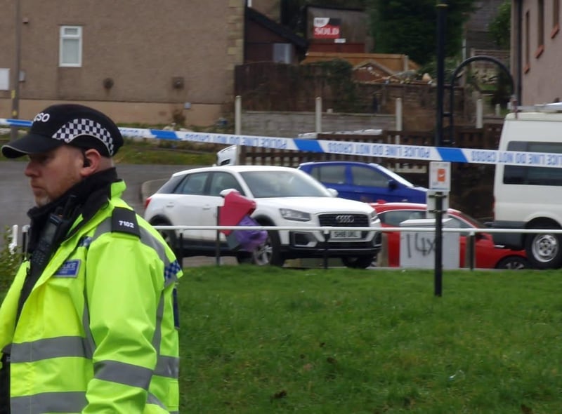Pictures from the scene as police cordon off part of estate