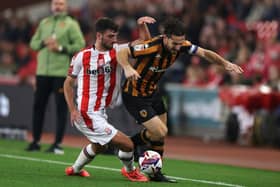 Tom Cannon (L) is with Stoke City on a season-long loan deal. Two Championship clubs remain interested in signing him however. (Image: Getty Images)