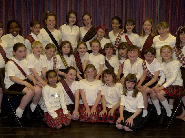 Fulwood and Cadley Primary School pupils in costume for the annual Preston Schools Music Festival in 2001